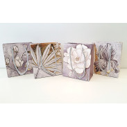 Dárková taška \GREY FLOWER\ 14x12x6/4dr.