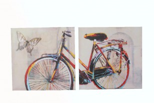 Obraz \COLOURED BICYCLE\ 50x50x2/2dr.