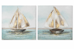 Obraz na plátně \LOĎKA\ 40x2.5x40/2dr.