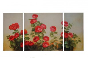 3-dílný obraz \RED ROSES\ 25/50/25x3cm