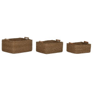 Sada 3 košů \SEAGRASS JUTE\ 52x40x25cm