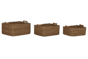 Sada 3 košů \SEAGRASS JUTE\ 52x40x25cm