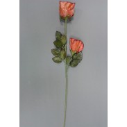 Růže \PINK\ 60cm/2x květ (latex)