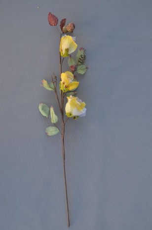 Textilní růže žlutá 67cm