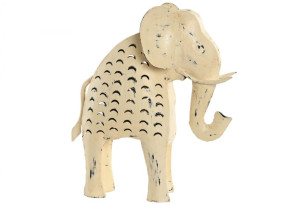 Dekorace \SLON\ na svíčku 26x9x30cm