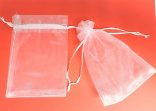Dárkový sáček \ORGANZA BÍLÁ\ 13x18cm