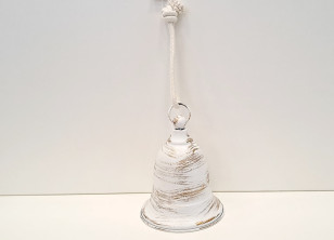 Závěsný zvon \WHITE&GOLD\ 15x19/38cm
