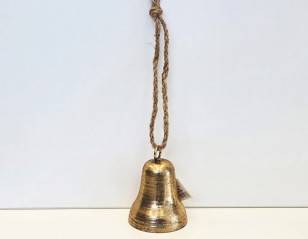 Závěsný zvon \ZLATÝ\ 7x9.5/27cm