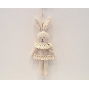 Závěsná dekorace \ZAJÍČEK-GIRL\ 19.5x7x3