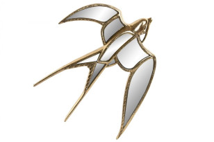 Dekorace na zeď \VLAŠTOVKA\ 28.5x3x28.5