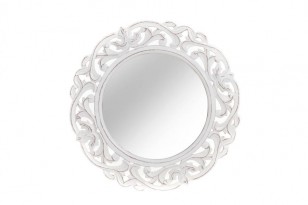 Zrcadlo \ROUND WHITE\ MDF 60x5x60cm