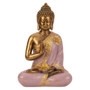 Soška \BUDDHA LILAC\ 21x31.5cm - resin