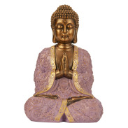 Soška \BUDDHA LILAC\ 28x41.5cm - resin