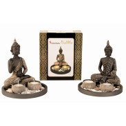 Soška \BUDDHA\ se dvěma svícínky 21.5x18