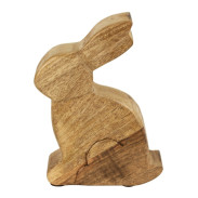 Stolní dekorace králíček 15.5x11cm/dřevo