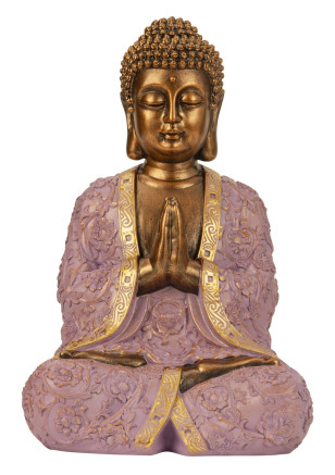 Soška \BUDDHA LILAC\ 28x41.5cm - resin