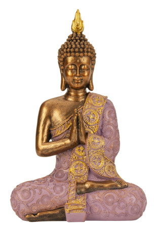 Soška \BUDDHA LILAC\ 19x29cm - resin