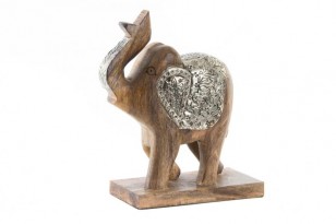 Soška slon \AGED SILVER\ 25x7x17cm