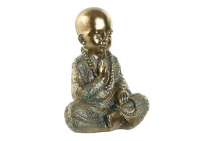 Soška \MONK AGED GOLDEN\ 17x13.6x21.8cm