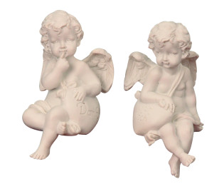 Figurka sedícího anděla 14x7x9/2dr.