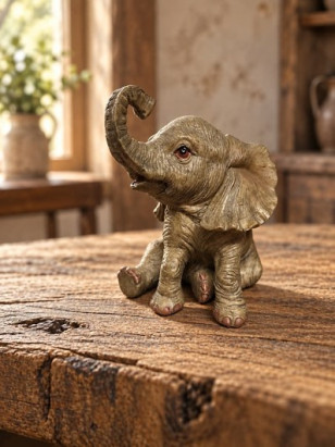 Figurka slon \HNĚDÝ\ 10x7.5x7cm