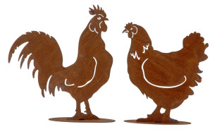 Kovová dekorace \VENKOV\ 25/29x21/26.5cm