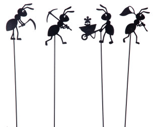 Zápich do květináče \MRAVENEC\ kov 40cm