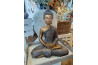 Soška \BUDDHA GREY\ 31x43.5cm - resin