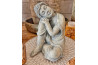 Soška \BUDDHA GREY\ resin 18x14x23cm