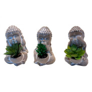 Dekorace \BUDDHA\ cement/PE 8.5x7x11cm