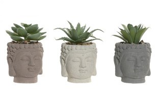 Dekorace \BUDDHA\ cement/PE 8.5x7x11cm