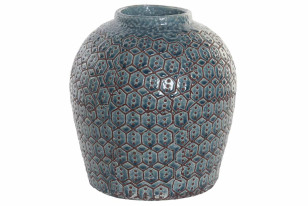 Terakotová váza \BLUE\ 28x30cm