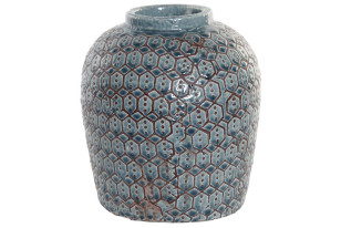 Terakotová váza \BLUE\ 23x24.5cm