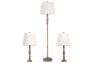 Sada 3ks lamp \METAL BROWN\ 41x41x150cm