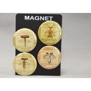 Magnet \WINE-metal\ 8cm/4dr.