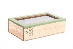 Krabice na čaje \NATURAL GREEN\ 24x15x7