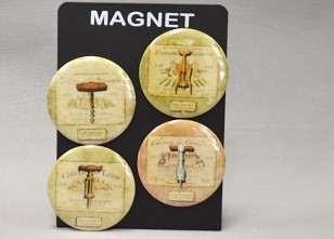 Magnet \WINE-metal\ 8cm/4dr.