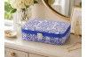 Šperkovnice \PU-FLORAL BLUE\ 21x15.5x5cm