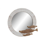 Zrcadlo \RYBKY\ dřevo 41.5x4x40cm