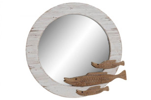 Zrcadlo \RYBKY\ dřevo 41.5x4x40cm