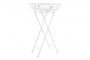 Přístavní stolek \WHITE\ 33x33x74cm