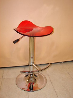 Barová židle \ACRYLIC RED\ 57x78cm