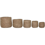 Sada 5 košů \FIBRA TRENZADA\ 44x44x45cm