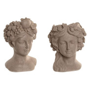 Květináč hlava \ŽENA\ resin 18x20x29cm