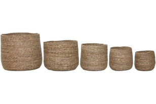 Sada 5 košů \FIBRA TRENZADA\ 44x44x45cm