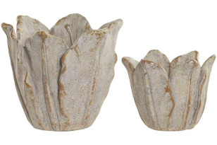 Sada 2ks květináčů \TULIP\ 20x20x17cm