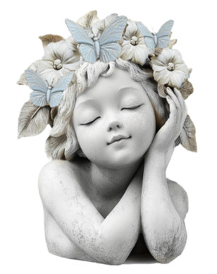 Květináč hlava \DÍVKA\ magnez 24x20x33cm