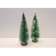 Dekorace LED \ZASNĚŽENÝ STROMEK\ 32x11cm