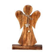 Dřevěný anděl s hvězdičkou 31,5cm