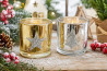 Svíčka ve skle \GOLD&SILVER\ 10x10/2dr.